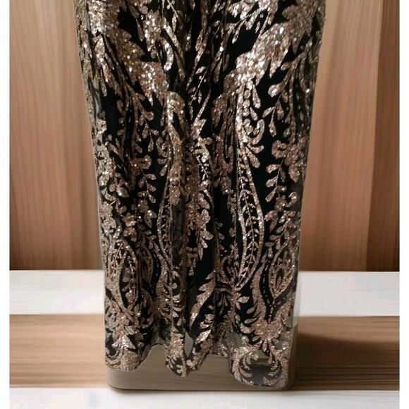 MAY QUEEN Couture Glitter Mermaid Maxi Dress Fantastic Size 10 NOWT - Picture 7 of 7